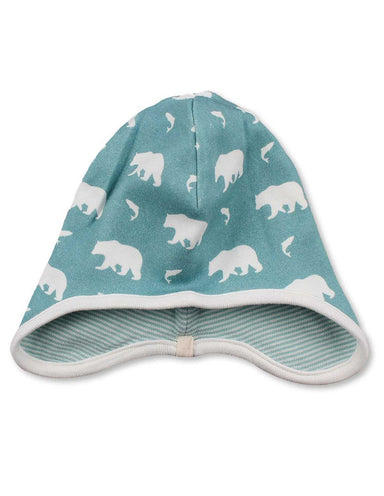 Bear Bonnet Blue Organic Cotton - Jazzy Organics