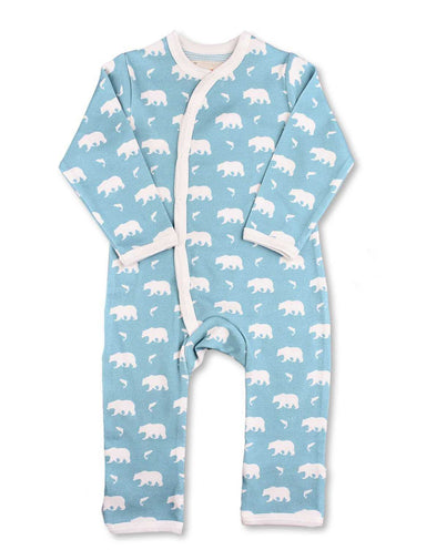 Bear Kimono Romper Blue Organic Cotton - Jazzy Organics