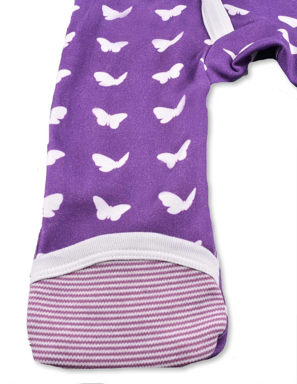 Butterfly Kimono Romper Purple Organic Cotton - Jazzy Organics