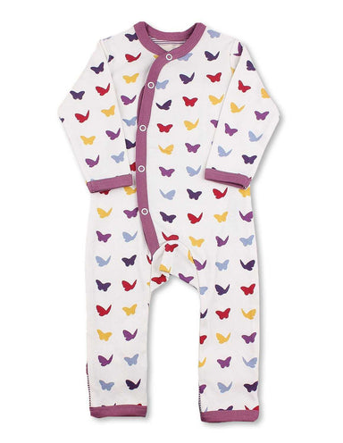 Butterfly Kimono Romper Raspberry Organic Cotton - Jazzy Organics