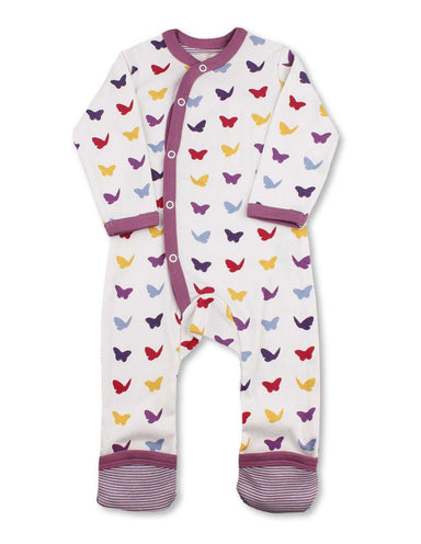 Butterfly Kimono Romper Raspberry Organic Cotton - Jazzy Organics