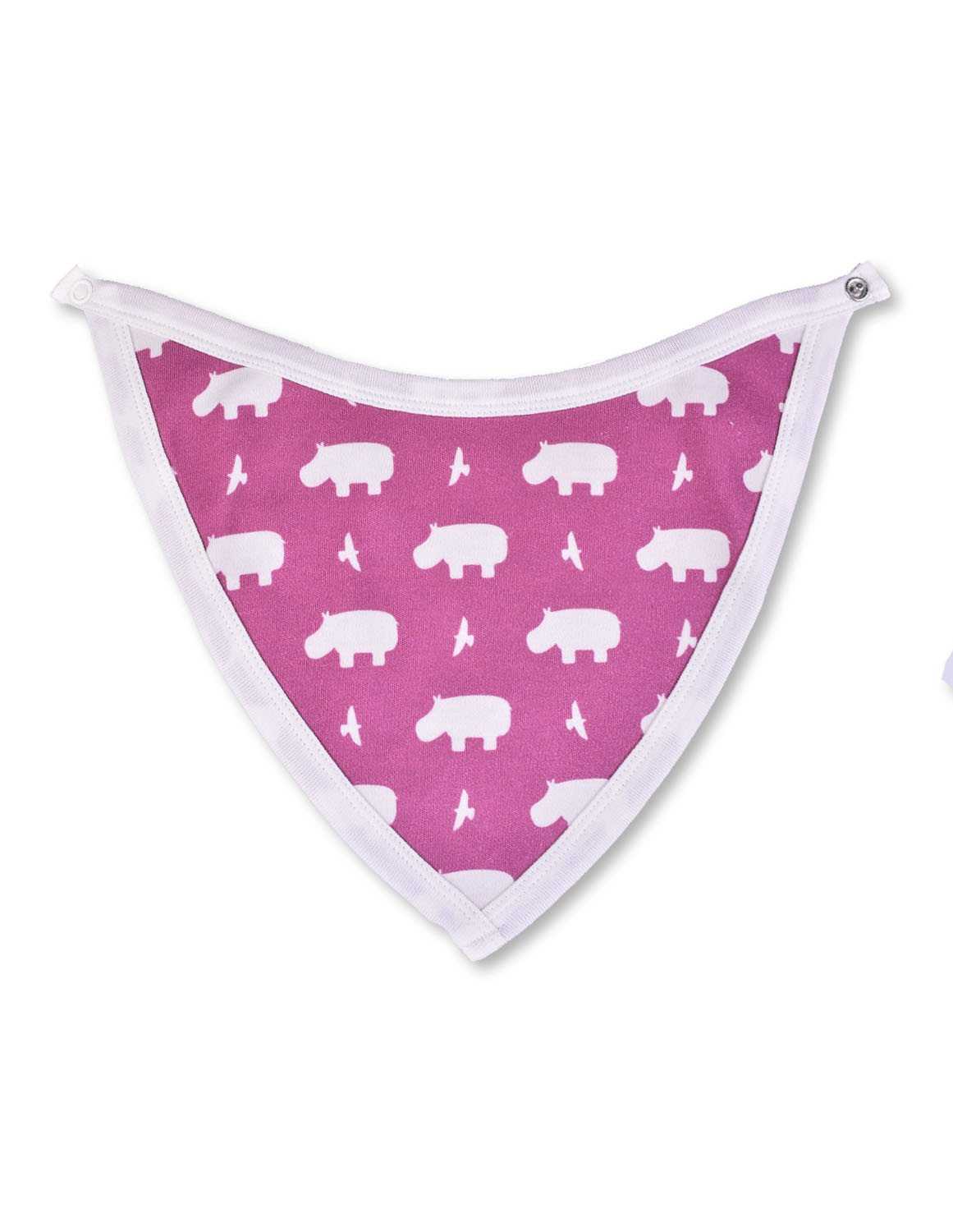 Hippo Bib Rasberry Organic Cotton - Jazzy Organics