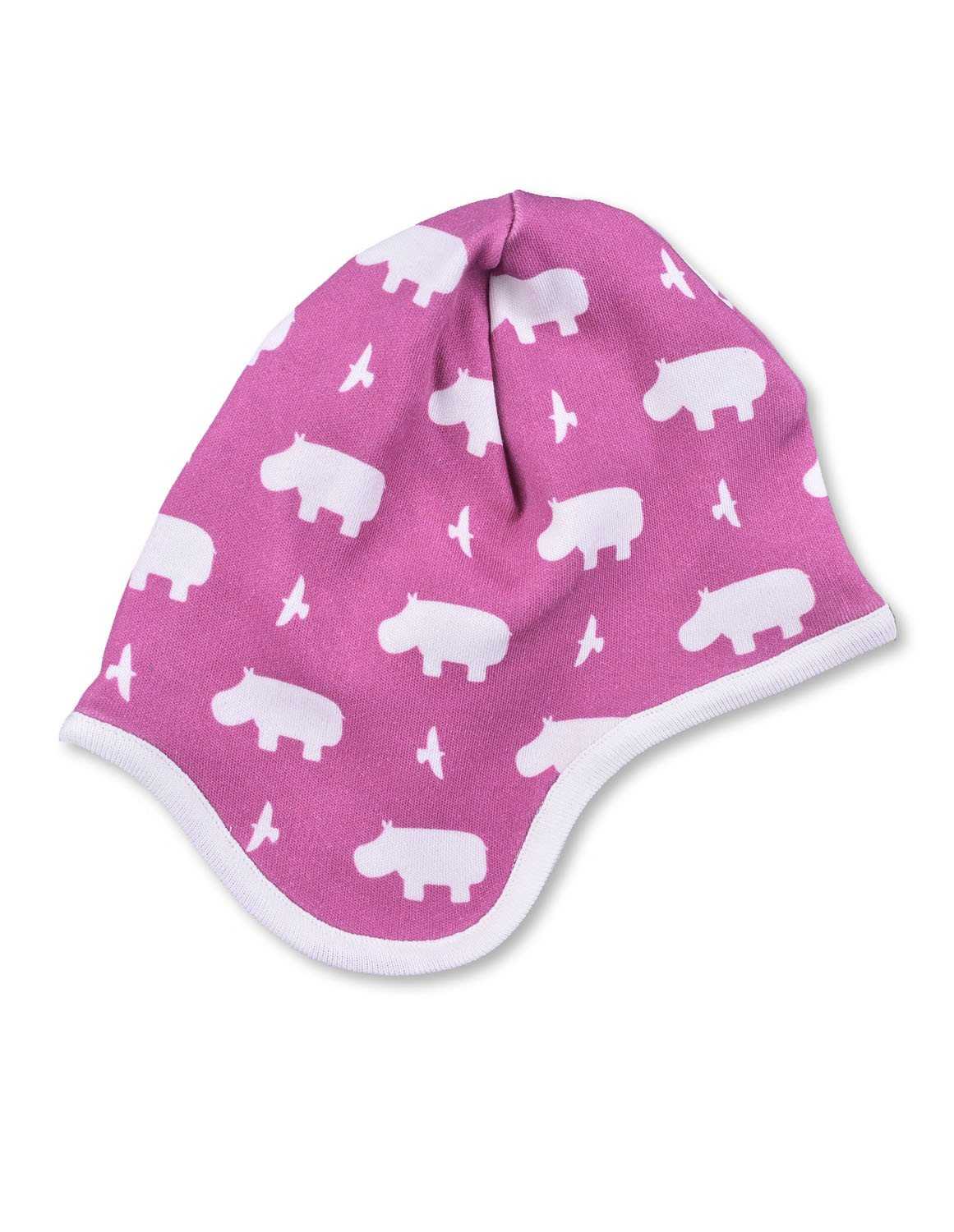 Hippo Bonnet Rasberry Organic Cotton - Jazzy Organics