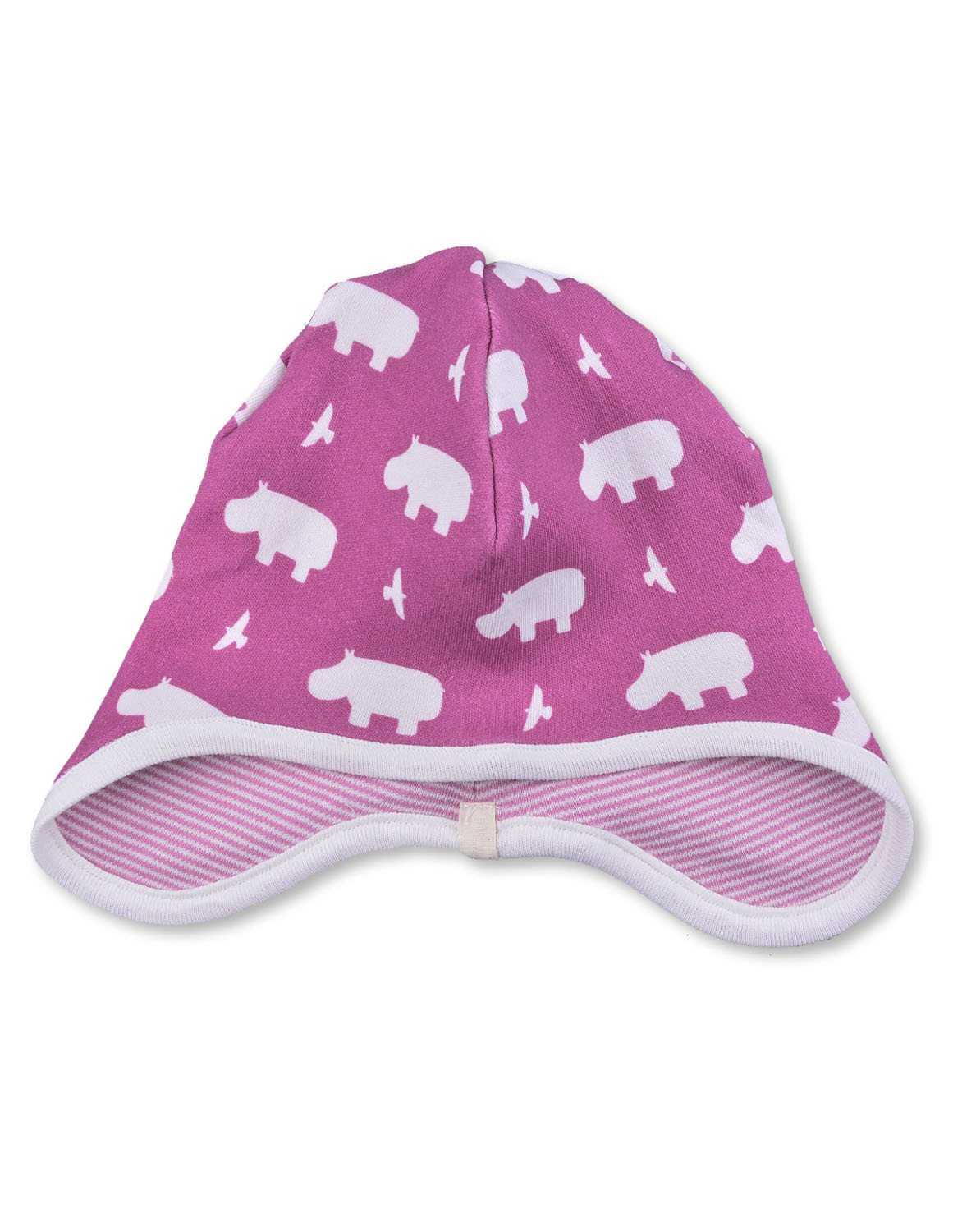 Hippo Bonnet Rasberry Organic Cotton - Jazzy Organics