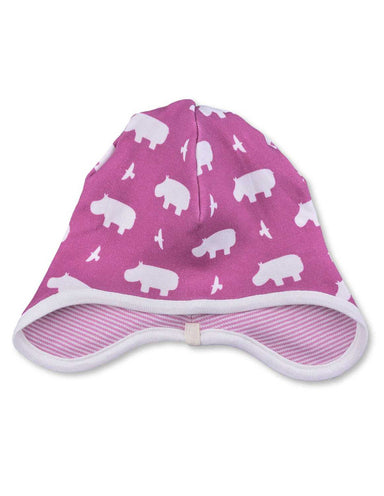 Hippo Bonnet Rasberry Organic Cotton - Jazzy Organics