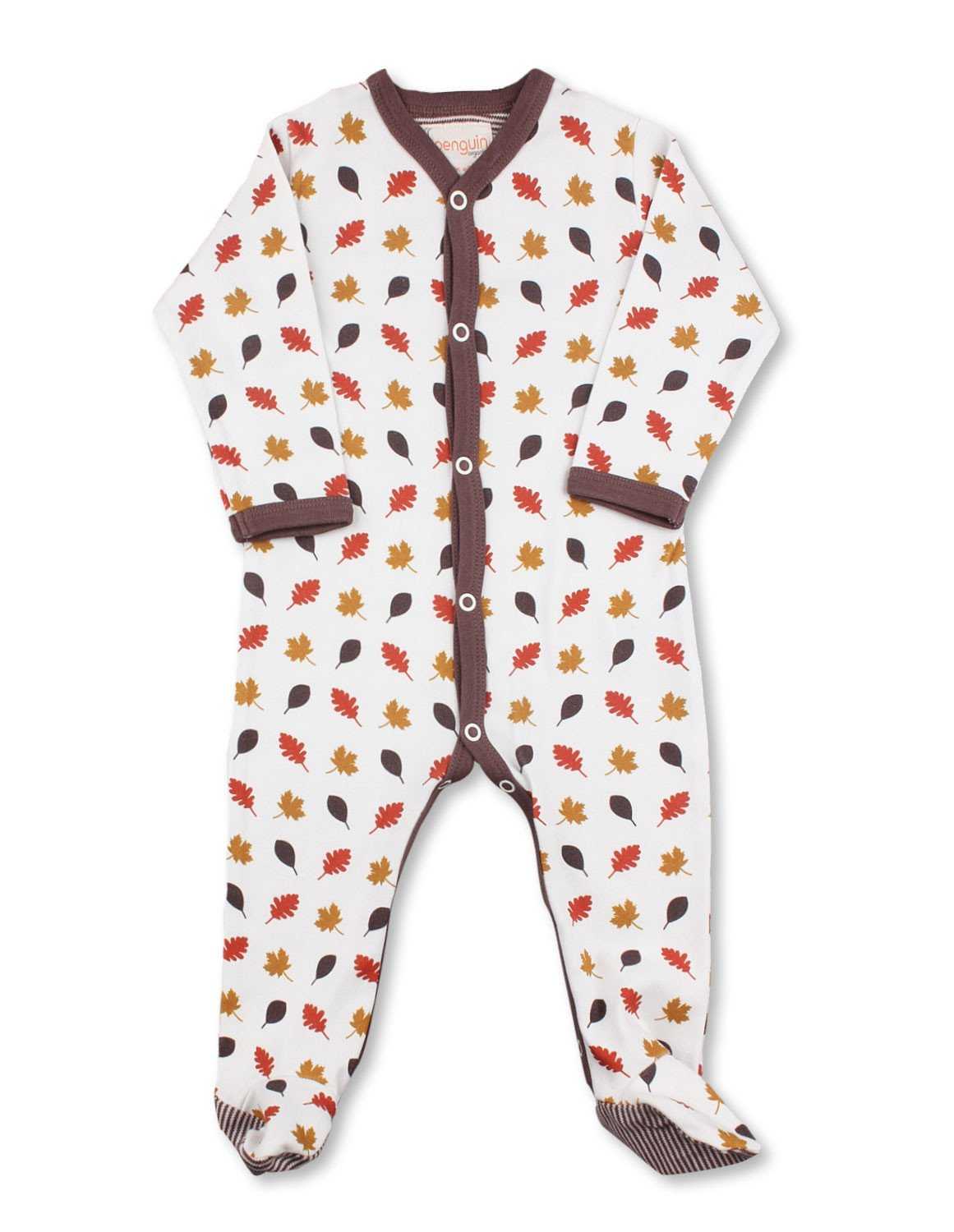 Leaves One - Piece Multi Brown Organic Cotton - Jazzy Organics