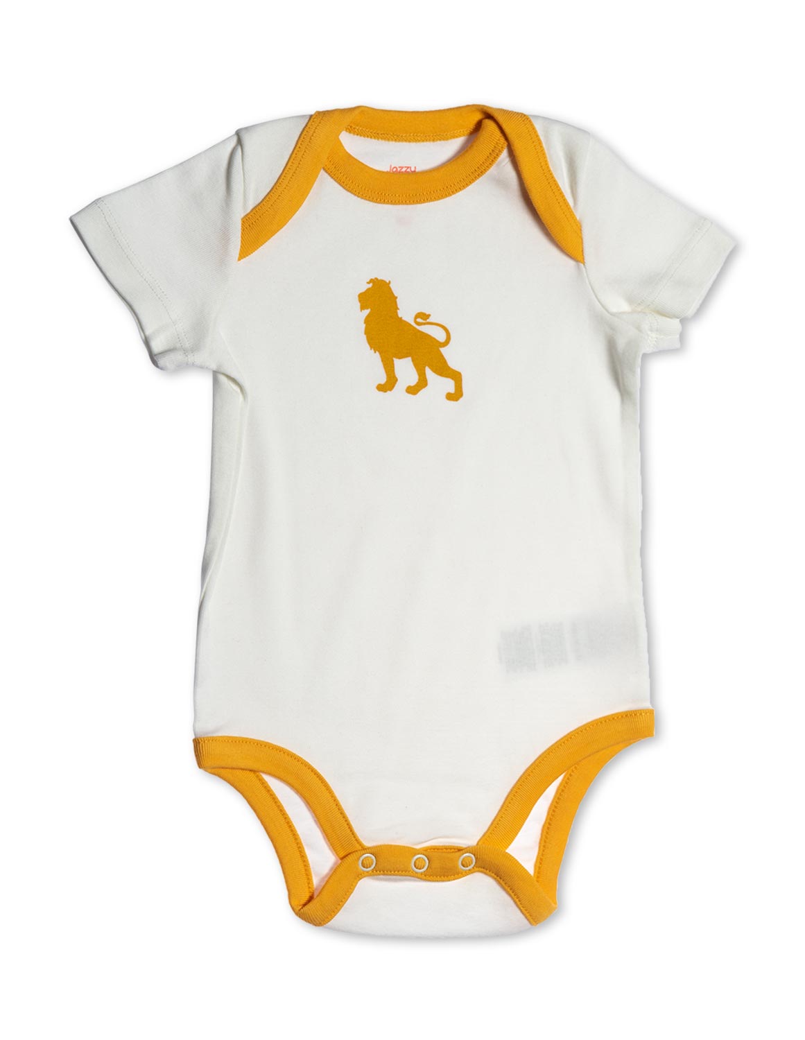 Lion Organic Cotton Bodysuit Orange - Jazzy Organics