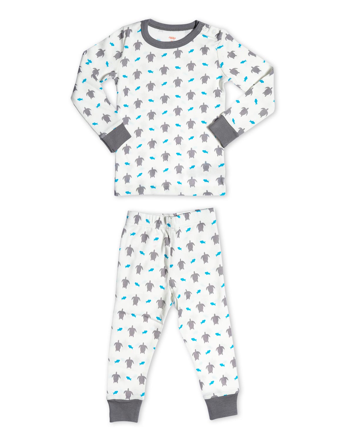 Organic Cotton Pajamas Turtle Grey - Jazzy Organics