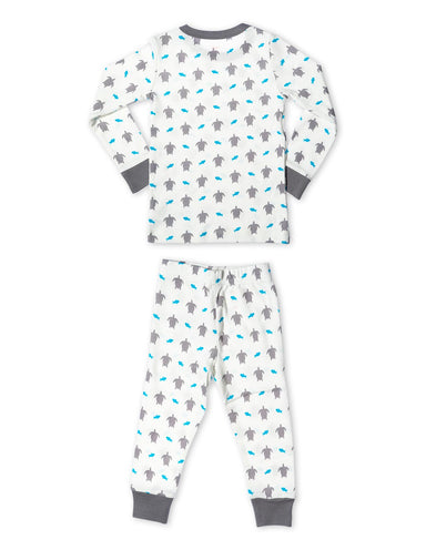 Organic Cotton Pajamas Turtle Grey - Jazzy Organics