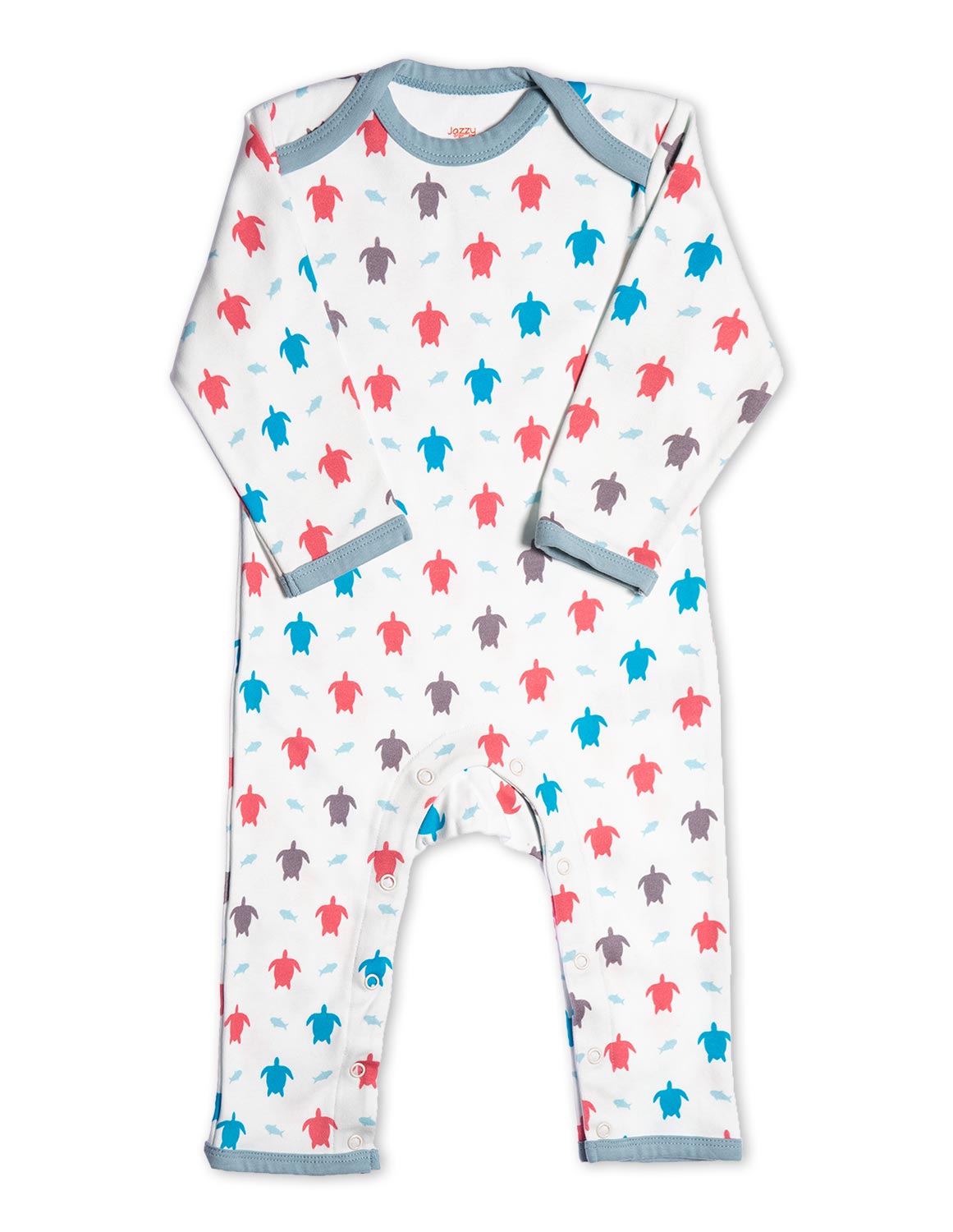 Organic Cotton Romper Multi Turtle - Jazzy Organics