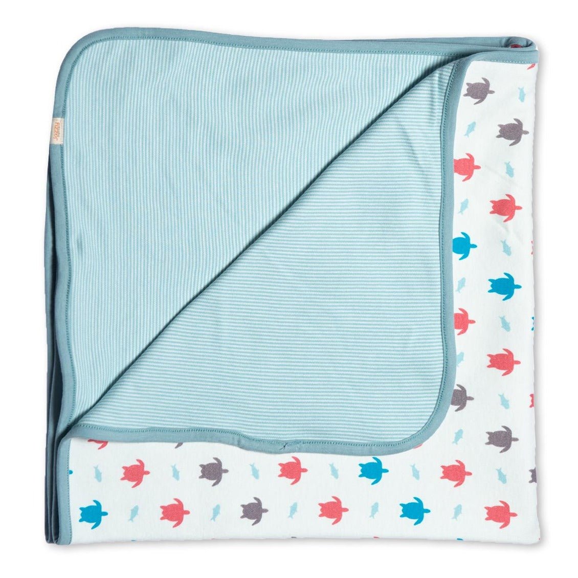 Turtle Organic Cotton Blanket Multi - Jazzy Organics