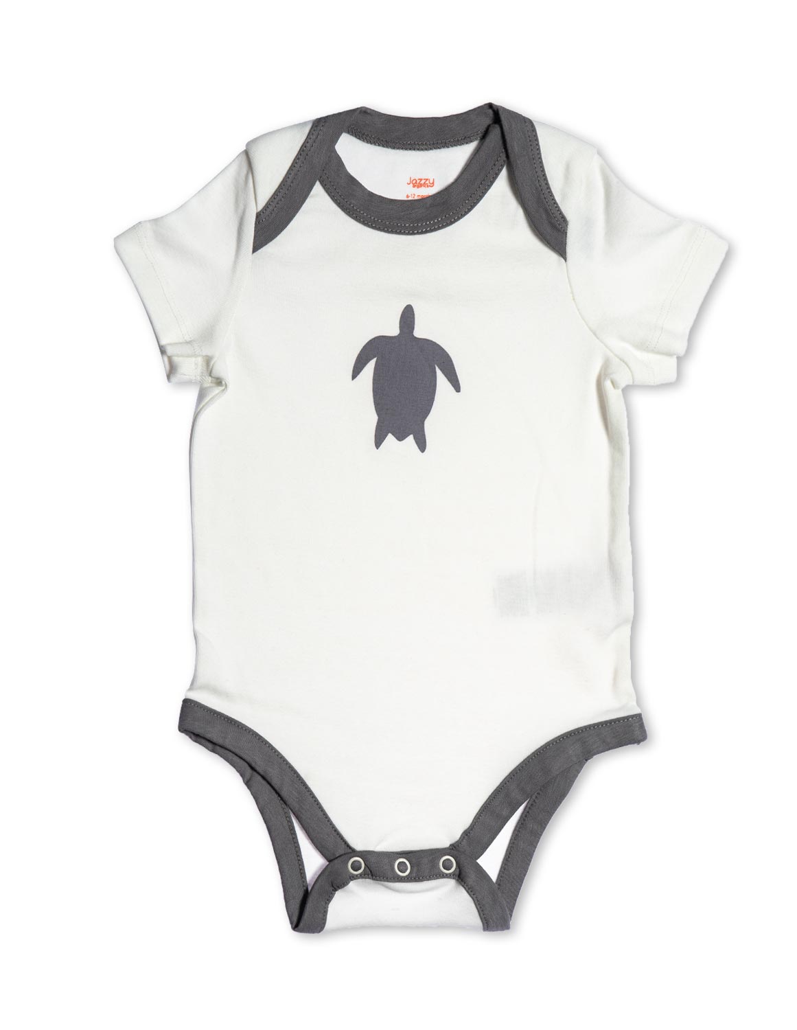 Turtle Organic Cotton Bodysuit Grey - Jazzy Organics