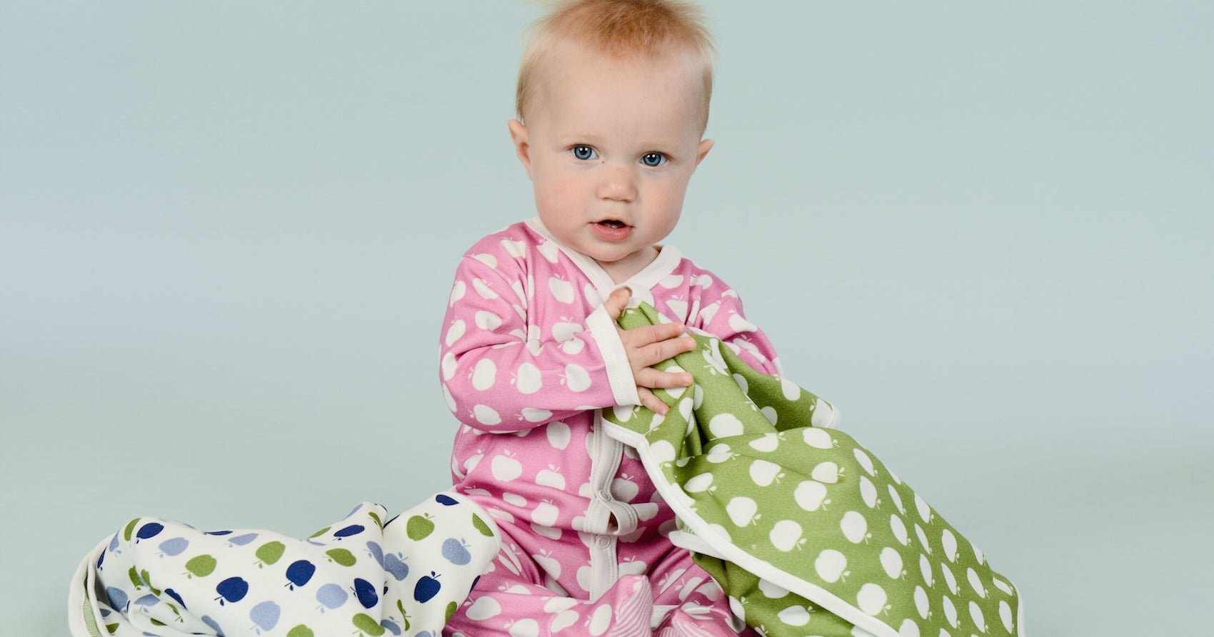 Apple Blanket Green Organic Cotton - Jazzy Organics