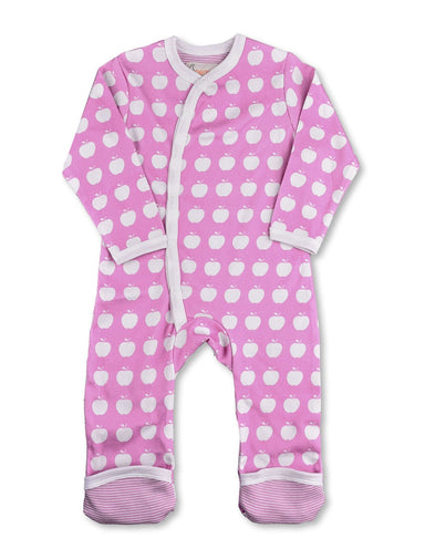 Apple Kimono Romper Pink Organic Cotton - Jazzy Organics