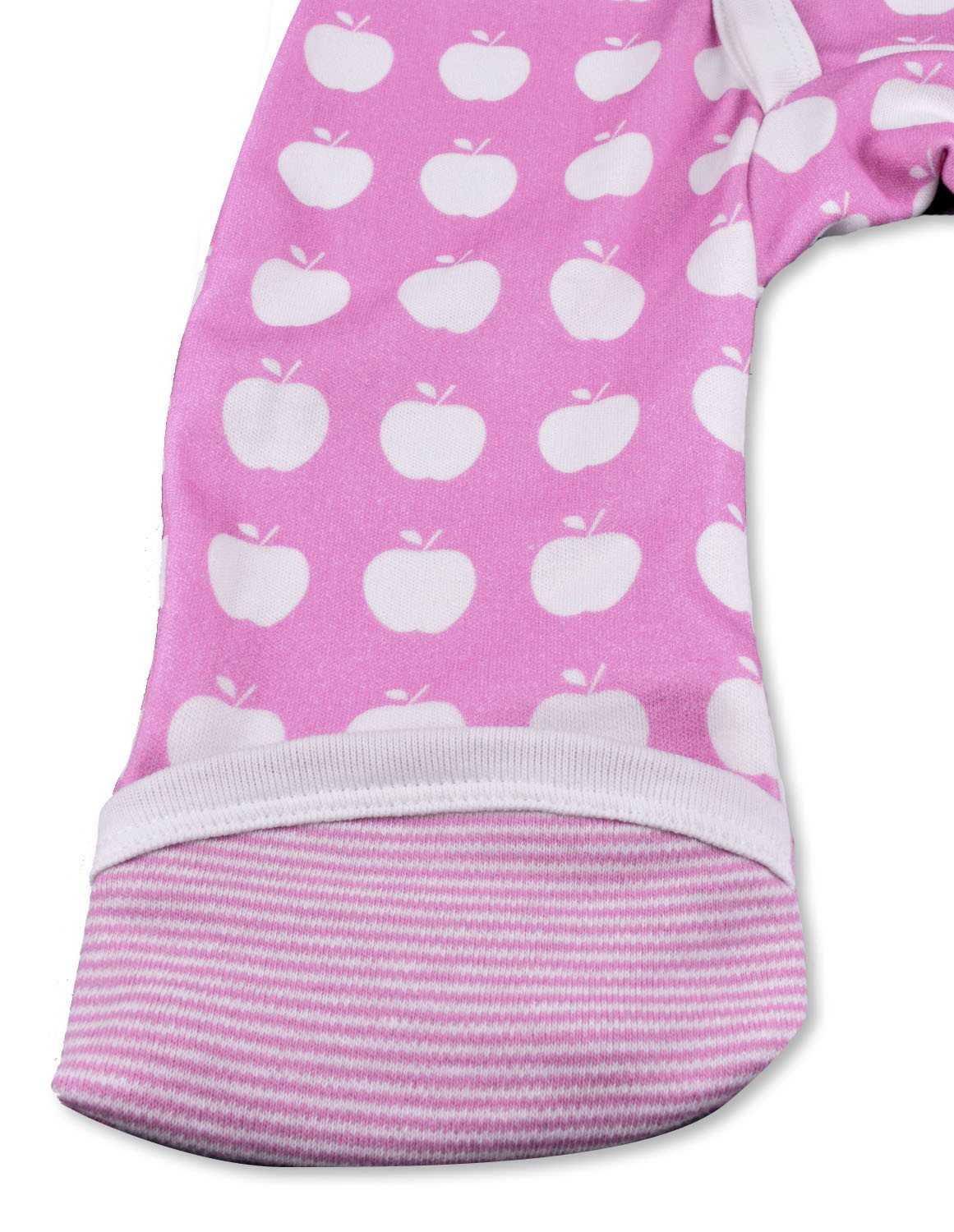 Apple Kimono Romper Pink Organic Cotton - Jazzy Organics
