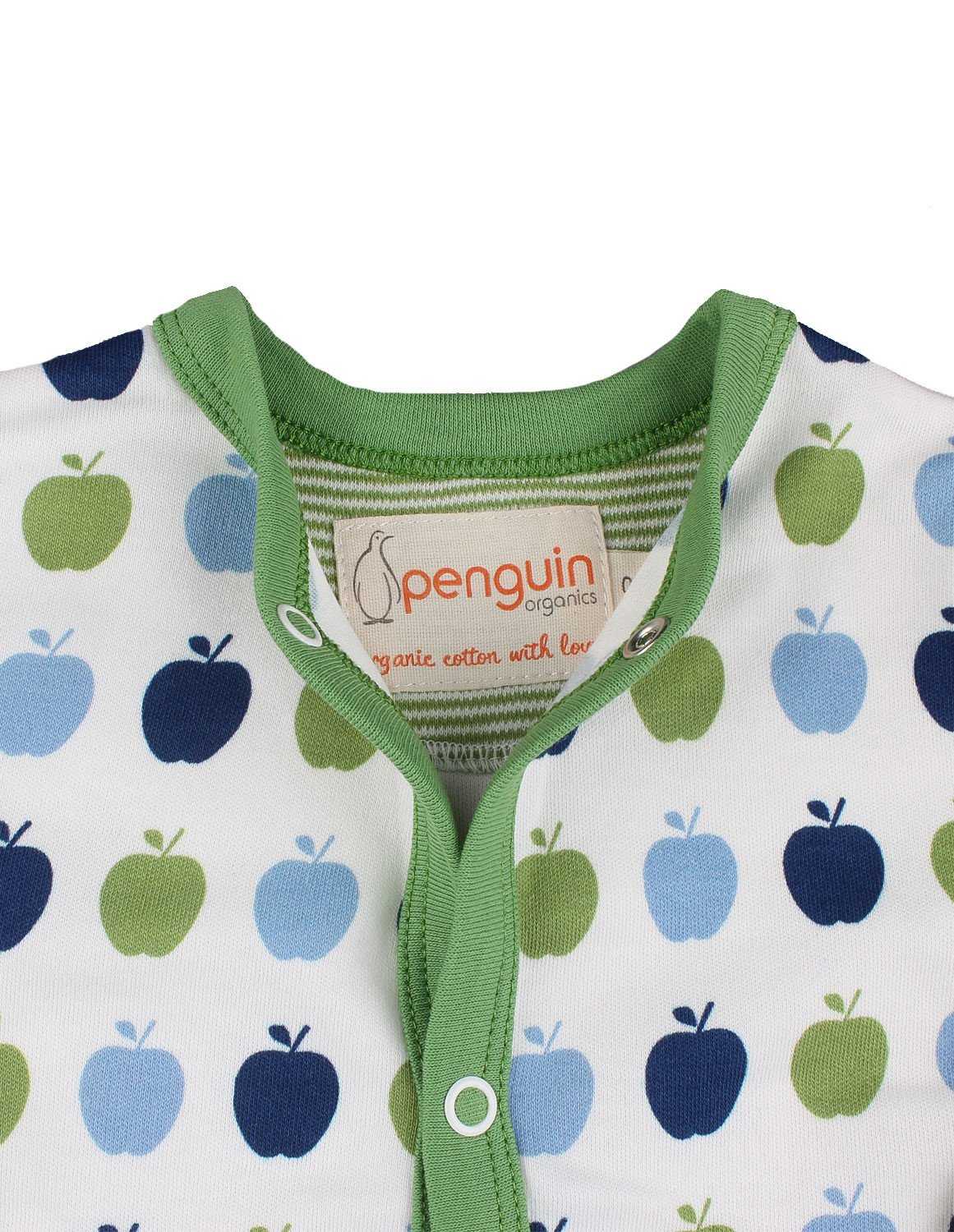 Apple One - Piece Multi Blue Organic Cotton - Jazzy Organics