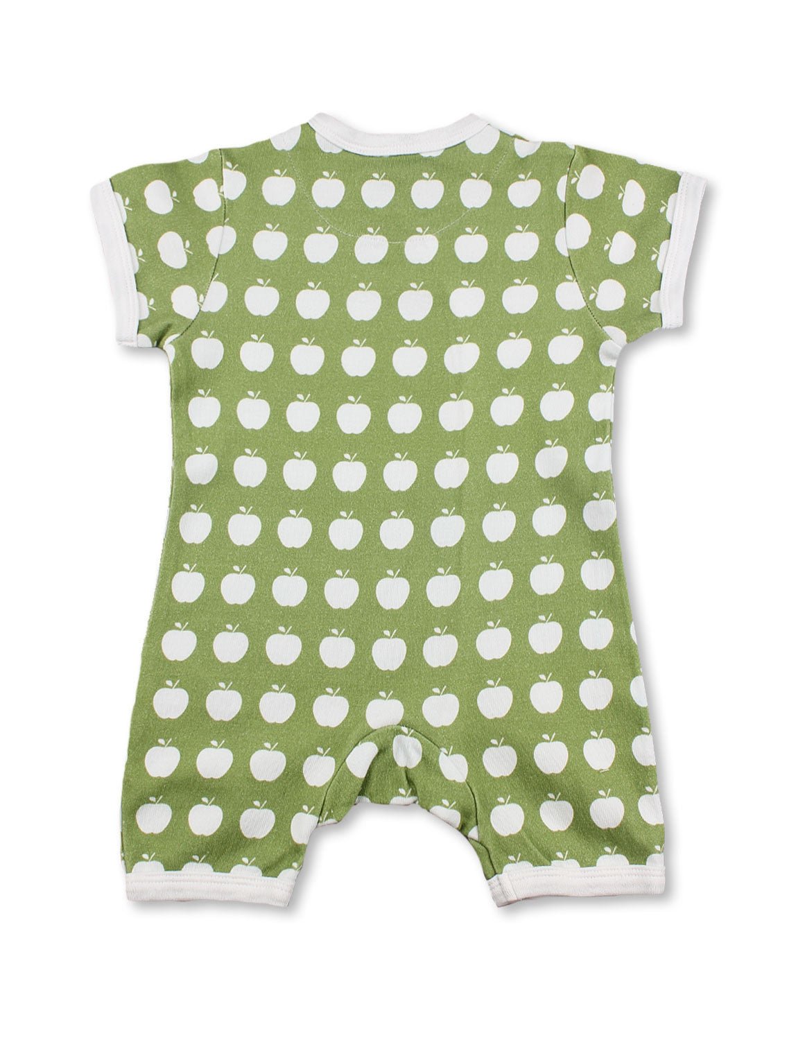 Apple Short Romper Green Organic Cotton - Jazzy Organics