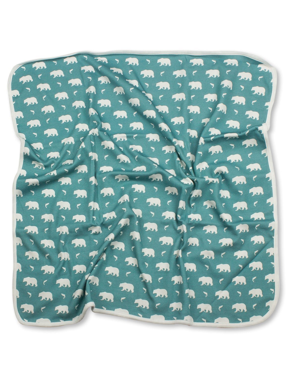 Bear Blanket Blue Organic Cotton - Jazzy Organics
