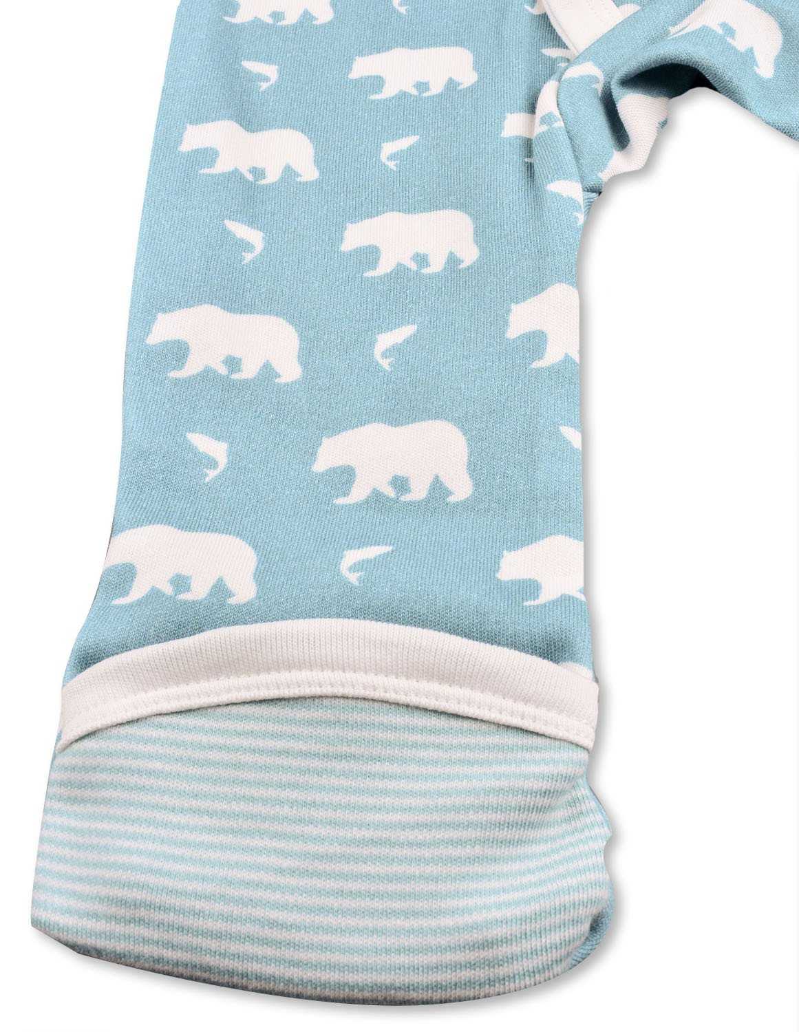 Bear Kimono Romper Blue Organic Cotton - Jazzy Organics