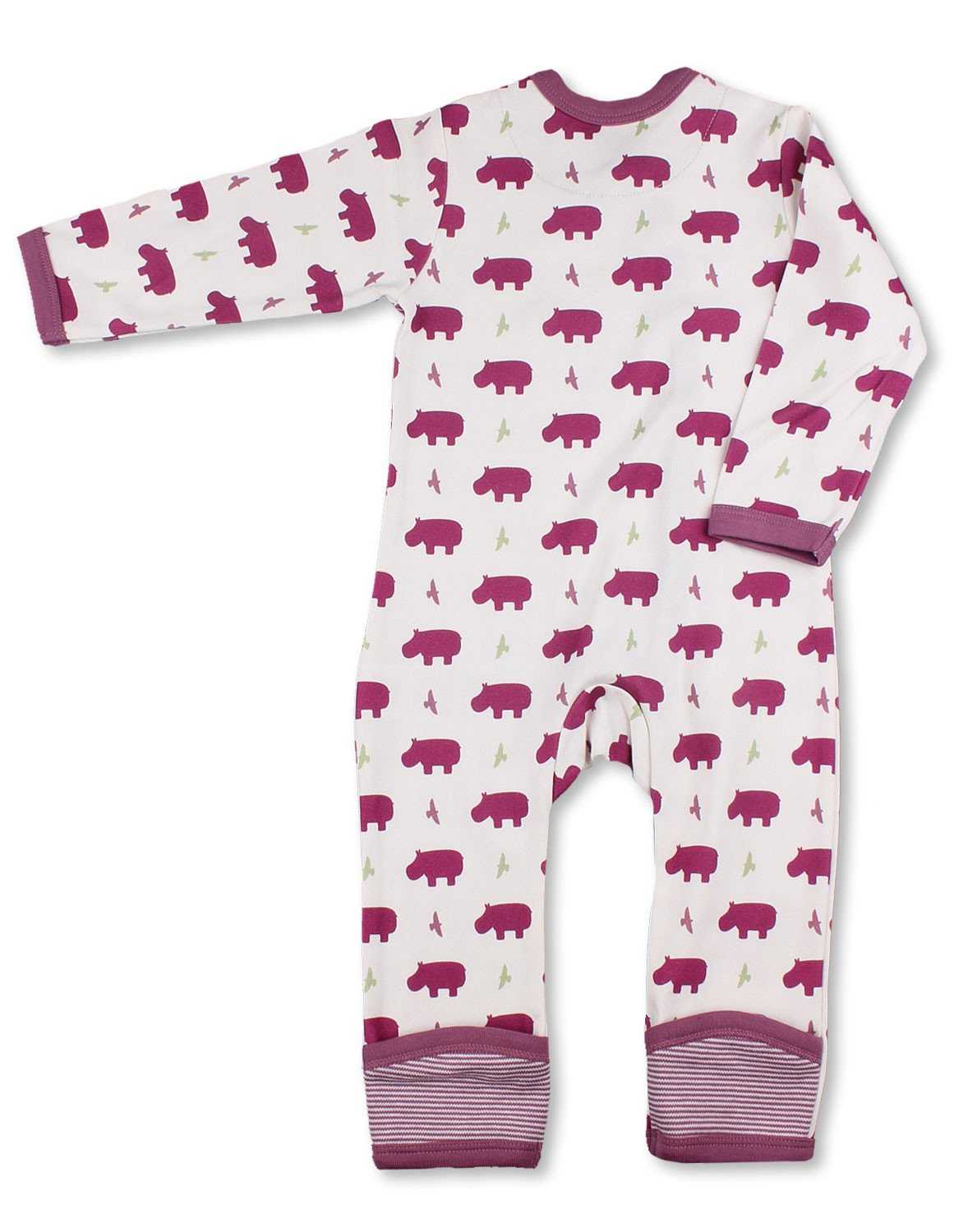 Hippo Kimono Romper Multi Raspberry Organic Cotton - Jazzy Organics