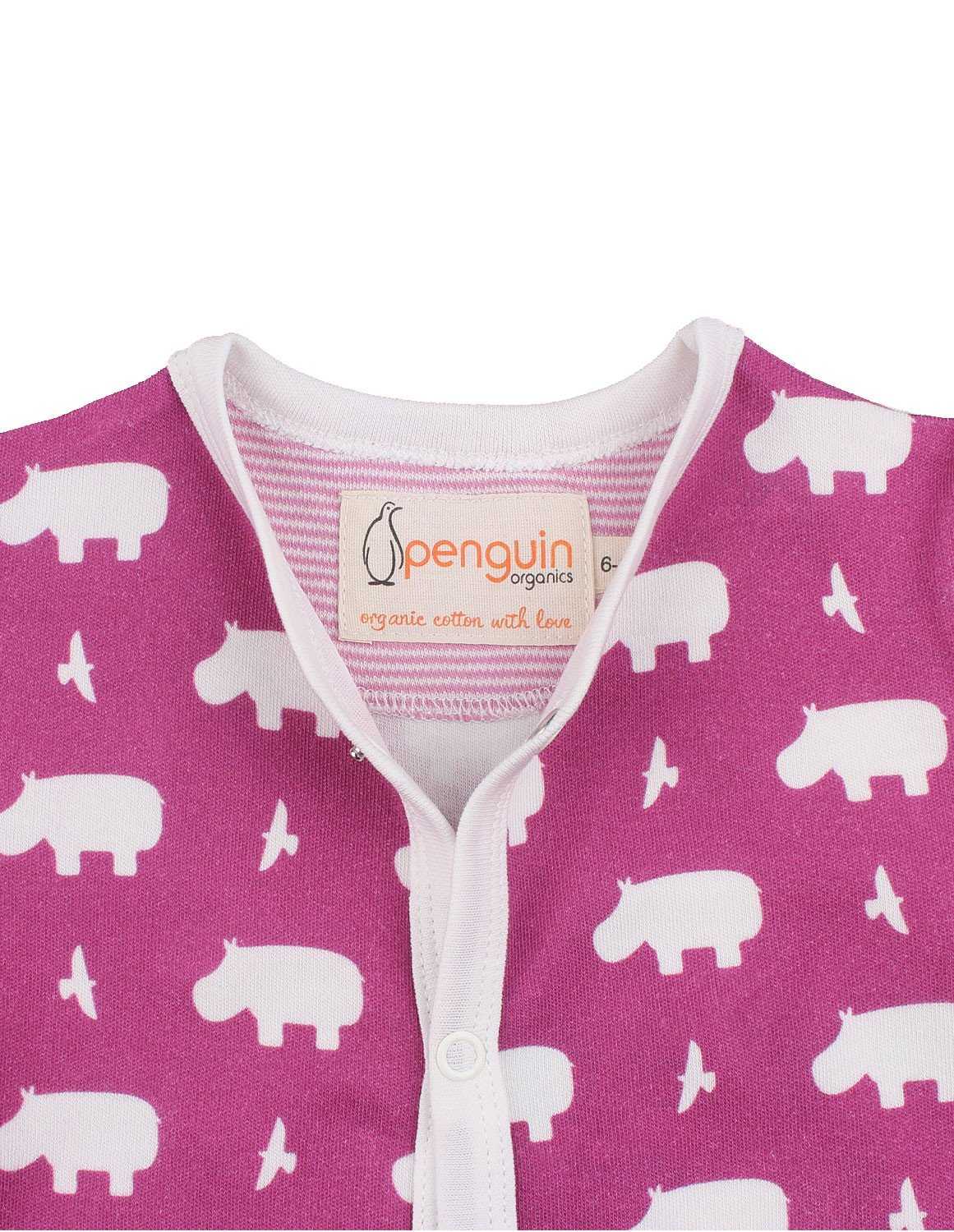 Hippo One - Piece Rasberry Organic Cotton - Jazzy Organics