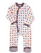 Leaves Kimono Romper Brown Organic Cotton - Jazzy Organics