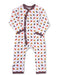 Leaves Kimono Romper Brown Organic Cotton - Jazzy Organics