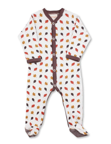 Leaves One - Piece Multi Brown Organic Cotton - Jazzy Organics