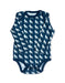 Lion Organic Cotton Bodysuit Blue Long Sleeve - Jazzy Organics