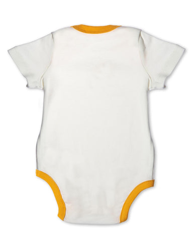 Lion Organic Cotton Bodysuit Orange - Jazzy Organics