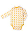 Lion Organic Cotton Bodysuit Orange Long Sleeve - Jazzy Organics