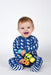Organic Cotton Footie Blue Lion - Jazzy Organics