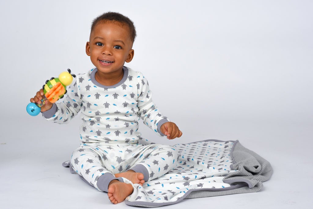 Organic Cotton Pajamas Turtle Grey - Jazzy Organics