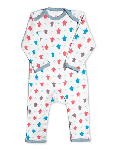 Organic Cotton Romper Multi Turtle - Jazzy Organics