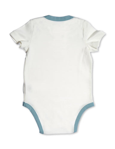 Turtle Organic Cotton Bodysuit Blue - Jazzy Organics