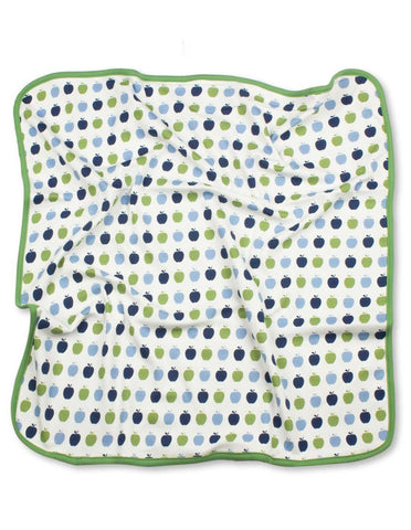 Apple Blanket Multi Blue Organic Cotton | Penguin Organics