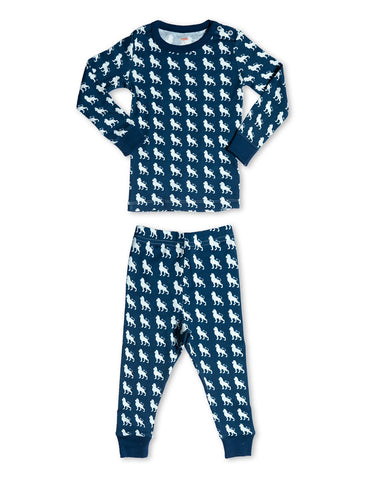 Organic Cotton Pajamas  Lion Blue